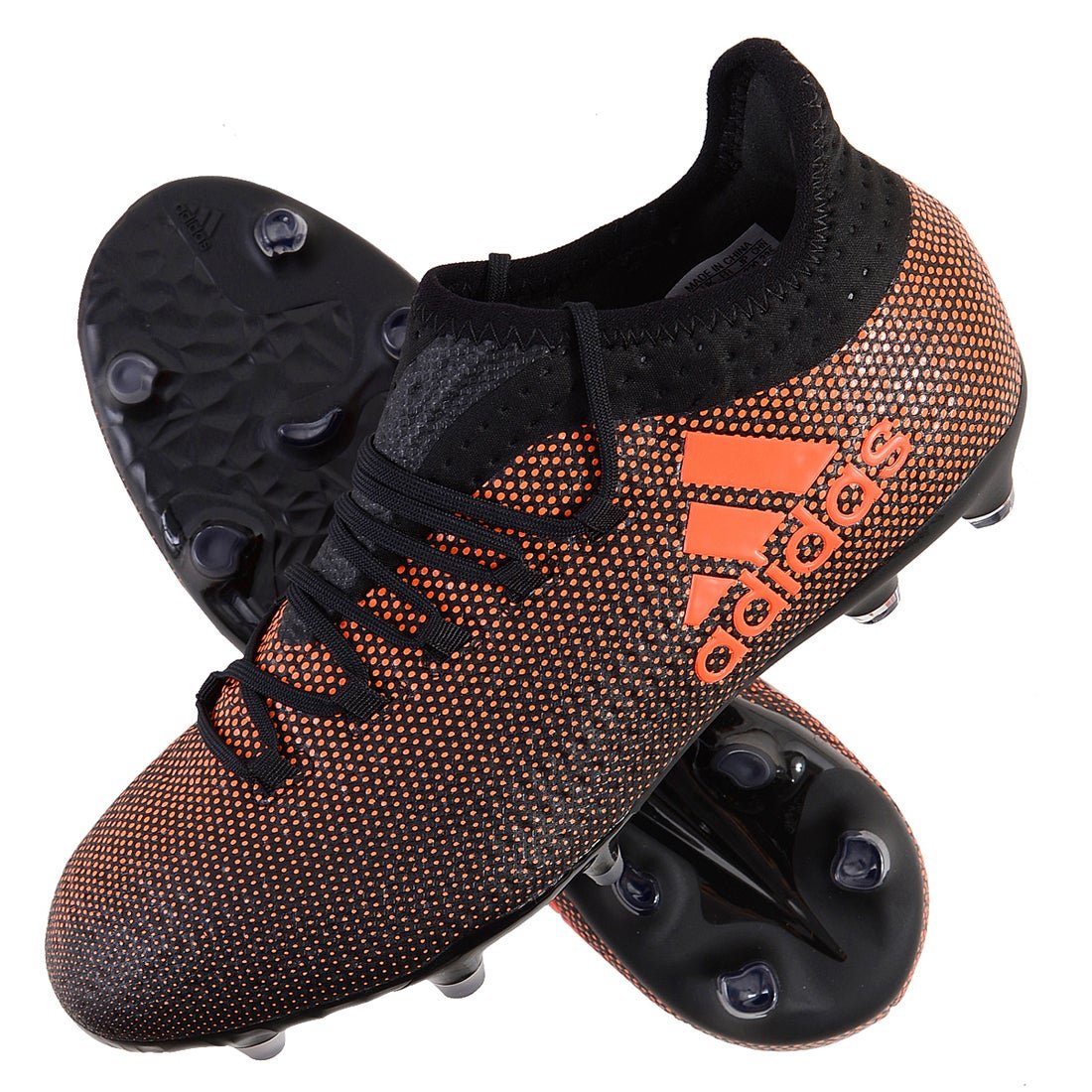 adidas アディダス エックス 17.1 FG/AG ジュニア(ブラック×オレンジ