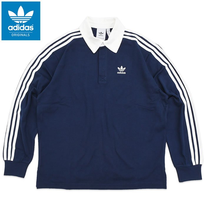 adidas Originals アディダス ポロシャツ 長袖 メンズ 25FW ラグビー